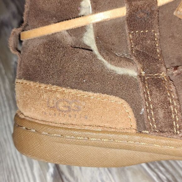 UGG 'La Jolla' Boots chocolate Youth size 3 - Picture 6 of 9